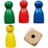 Generico Pieni di gioco da tavolo - token giocatori di ricambio assortiti, pedine di plastica e set di dadi | Kit di parti di gioco da tavolo resistente, per la notte di gioco divertenti, contatori e