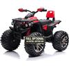 TOYSCAR Super Quad Elettrico per Bambini 12V ATV off-Road 4 x 4 Motori 12v Full Optional Batteria Potenziata 14AH Sospensioni (Rosso)