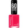 Rimmel London Rimmel 60 Seconds Super Shine Smalto, 430 Coralicious, Smalto asciugatura rapida, Colore vibrante, A lunga tenuta, 8 ml