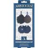 Aristocrat Shower Essentials Set for Men - Shower Pouf, Shower Sponge & Silicone Body Scrubber, Men's Body Wash Accessories, Exfoliating Shower Kit