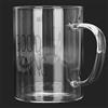Duokon Bicchieri d'acqua riutilizzabili in plastica trasparente, tazza da caffè al latte trasparente da 350 ml con manico Bicchiere d'acqua Bicchieri Utensile da (B)