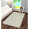 About Home - Tappeto decorativo con glitter, per soggiorno, camera da letto e salotto, colore: crema, 120 x 170 cm
