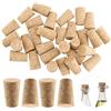 LEXININ Confezione da 60 mini tappi in sughero per bottiglie di vino in legno, 22 x 16 x 35 mm, piccoli tappi affusolati per birra, artigianato, decorazioni per la casa