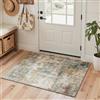 GENIMO Tappeto Moderno 60x90cm Lavabile, Motivo Astratto Rosso Beige | Stile Minimalista Lavabile Antiscivolo, Pelo Corto, Antiscivolo, Cucina, Camera da Letto, Entrata, Scendiletto, Ufficio
