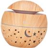 TOYANDONA Umidificatore Aromi Sferico 130ml, Design Legno Motivi Traforati in Pp e Abs, per Camera da Letto e Casa, Facile da Usare