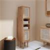 DEGHI Colonna bagno 150 h cm in teak naturale e paglia di vienna - Malindi