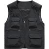 Vhersily Gilet Lavoro Uomo Impermeabile Multitasche Con Design Professionale Per Pesca Escursionismo e Fotografia con Tasche Estivo Giubbotto Pescatore Caccia Esterna Leggero Resistente