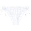YAMAMAY - Bikini Parte Bassa Taglio Classico con Coulisse, Donna, Sangallo, Bianco, monocromo