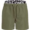 JACK & JONES Jjiaruba AKM Db WB Solid Costume da Bagno da Uomo, Verde (Dusty Olive), S