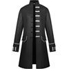 KGIHPC Cappotto steampunk da uomo, giacca di Halloween, stile medievale, vintage, gotico, stile vittoriano, Halloween, carnevale, cosplay, Nero , M