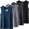 AOOPOO 4 Pezzi Uomo Intimo Termico Senza Maniche Gilet A Costine Corpo Senza Cuciture, Canottiere Termiche Calde con Toppa in Pile Sottostrato Canottiera Termica Senza Maniche