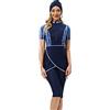seafanny Costume da Bagno da Donna Musulmana Corto Burkini Modesto Costume da Bagno con Cerniera Frontale (Blu 42-44) XL