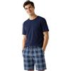 Get Trend Pigiama Uomo Corto Cotone Leggero, M-5XL, Completo Estivo 2 Pezzi con Maglietta Manica Corta e Pantaloncini, Regali per Lui