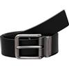 Calvin Klein Uomo Cintura Classic Casual Belt in Pelle, Nero (Black/Allover Print), 85 cm