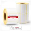 labex label Etichette termiche 80x40 mm su rotolo - Etichette Prodotti Adesive per Stampante Termica - 3 rotoli 3000 etichette - Senza nastro - TSC Godex compatibili - Labex Label