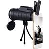 Dinglong Home Telescopio monoculare ad alta potenza HD 40x60 con supporto per smartphone portatile e treppiede, zoom telescopio impermeabile per birdwatching, caccia, campeggio