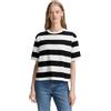 TOM TAILOR Denim Maglietta da Donna, 38412 - Strisce Bianche e Nere, XL