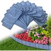 KXHHYB Bordura Per Giardino 10PCS - 2.5m Bordura Per Aiuola,25cm x 23cm bordatura antracite in Plastica Pietra Bordo per Prato Adatto in Plastica per Aiuole e Prati (antracite, 2,5 m, 10 pezzi)