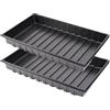 Garronda Vassoio da coltivazione, vassoio in plastica per mini serra e piantine, vassoio per piante e giardino, vassoio per germinazione impermeabile, ideale per orto e balcone, set di 2 (53 x 32 cm