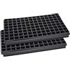 Garronda Confezione da 2 Semenzaio germinazione Vassoio Germinazione per Semi di Coltivazione di Piante da Interno Mini Serra GD-0066 (53x32 cm; 112 Cellule; Nero)