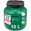 Garronda tanica di plastica da 10 litri a bocca larga con coperchio, in materiale privo di BPA, bidone plastica universale, serbatoio acqua per il giardino GD-0078, Verde