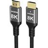 Ubluker Cavo HDMI 8k 10M, Cavo HDMI® Ad Alta Velocità intrecciato in nylon 4k 120Hz 2k 165Hz 8k 60Hz 12bit eARC ARC Dolby Atmos HDR10+ HDCP2.3 Compatibile per PC TV Monitor Laptop Mac PS5