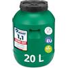 Garronda tanica di plastica da 20 litri a bocca larga con coperchio, in materiale privo di BPA, bidone plastica universale, serbatoio acqua per il giardino GD-0078, Verde