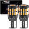 KATUR T10 W5W LED 194 168 2825 Lampadina Cuneo LED CANBUS Senza errori Super Luminoso Giallo Ambra 30x3014SMD 12-24V per Luci Car Dome Map Door Luce di cortesia per Targa (Versione aggiornata)
