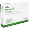 Mölnlycke Mepiform 5 x 7,5 cm, medicazione sterile autoadesiva in silicone morbido per la cura delle cicatrici.