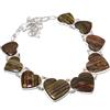 Fatto a mano Collana diaspro naturale Succor Creek 18" catena regolabile cuore gioielli PT...