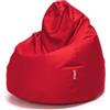 Ecopuf Fuzzy | Puff Poltrona Sacco - da Interno e Esterno - A Antistrappo Antimacchia - Imbottitura Polistirolo A Doppia Zip - Dim 80x110cm
