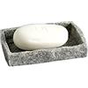 zhanwang Accessori da Bagno Set da 4 Pezzi, Incluso distributore di Sapone, portasapone, Bicchiere, scopino, Granito Grigio, Decorazione per Il Bagno (grigio-1-4)