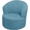 Generic Copripoltrona Rotondo Girevole - Fodera Estensibile per Poltrona Club, Copertura Elastica per Poltrona Tonda, Copripoltrona Lavabile in Tessuto Jacquard per Soggiorno(Blue C,1PC)