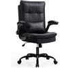 Asukale Sedia da ufficio ergonomica, vincitore del test, colore: nero