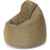 Ecopuf Fuzzy | Pouf per interni ed esterni 80x110 cm | Pouf poltrona per bambini e adulti | Cuscino o da gaming | Forniti con imbottitura