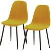 BEIWOSHA Coprisedia Elasticizzati Con Schienale 2/4/6 Pezzi, Coprisedie a Conchiglia per Sedie Da Pranzo, Coprisedie Da Pranzo Moderni Di Metà Secolo, Fodere per Sedia Da Soggiorno Cucina