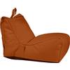 Ecopuf - Pouf Poltrona a Sacco da Esterno Chaise Longue - Puffo per Sedersi con Tasca Portaoggetti e Maniglia - Puff in Tessuto Impermeabile - Poltrona Relax - Arredamento Casa - Marrone Nc11