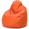 Ecopuf Fuzzy | Puff Poltrona Sacco - da Interno e Esterno - A Antistrappo Antimacchia - Imbottitura Polistirolo A Doppia Zip - Dim 80x110cm