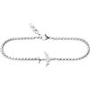 WearTravelers | Bracciale Unisex Aereo - Acciaio Inox Catena Satinata