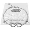 Infinitliving Bracciale infinito donna tendenza in argento sterling 925 con zirconi cubici. Regalo per San Valentino, compleanno ragazza, anniversario mamma, amica, sorella. Con elegante scatola, sacchetto e