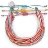 SINGULARU - Confezione da 3 braccialetti Spark, in acciaio e cordoncino, gioielli da donna.