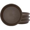 The HC Companies SLI08000E21T056LREFQ - Sottovaso Rotondo Classico, in plastica, 20,3 cm, Confezione da 4, Colore: Cioccolato