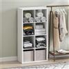 Furinno Cubic Scaffale Organizzatore Multiuso Aperto per Abbigliamento e Armadio, 8 Cubi, Bianco