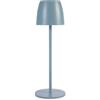 H&H Lampada da Tavolo Eureka in Metallo Ottanio 38 cm - Ricaricabile a LED con Touch Dimmer - 3 Temperature Colore (calda, neutra, fredda) - Batteria al Litio 5200 mAh - Autonomia 10 Ore