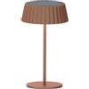 BOLD Lampada da Tavolo Solare LED per Interni ed Esterni, IP44, 2W e 180 lm, Luce Bianco Caldo 2700K, Dimmerabile con Controllo Touch, Ricarica Solare e USB-C, Fino a 6 Ore di Autonomia, Rosso Ruggine