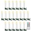 goobay Set di 20 candele LED senza fili per albero di Natale con telecomando, timer e pinzette, luce bianca calda (2600 K), dimmerabili, a batteria, 77754