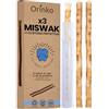 ORINKO® Siwak Naturale x3 con Custodia x1 - Spazzolino Ecologico per Denti - Miswak Africano per Pulizia, Sbiancamento e Igiene Orale - Bastoncini di Araak come Alternativa Sostenibile