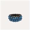 KeyHome Store Ciotola Pigna Artigianale Piccola in Terracotta Blu 23x10 cm