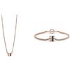 BERING Set BERING Donube da donna | Collana e bracciale in acciaio inossidabile color oro rosa