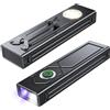 EOIWUY 1300 Lumen Torcia LED Potente Professionale, Design Piatto & Clip Magnetica Torcia LED Ricaricabile, 4-in-1 Portatile Flashlight per Emergenza Casa/Campeggio/Emergenza/Rilevazione Urine Animali